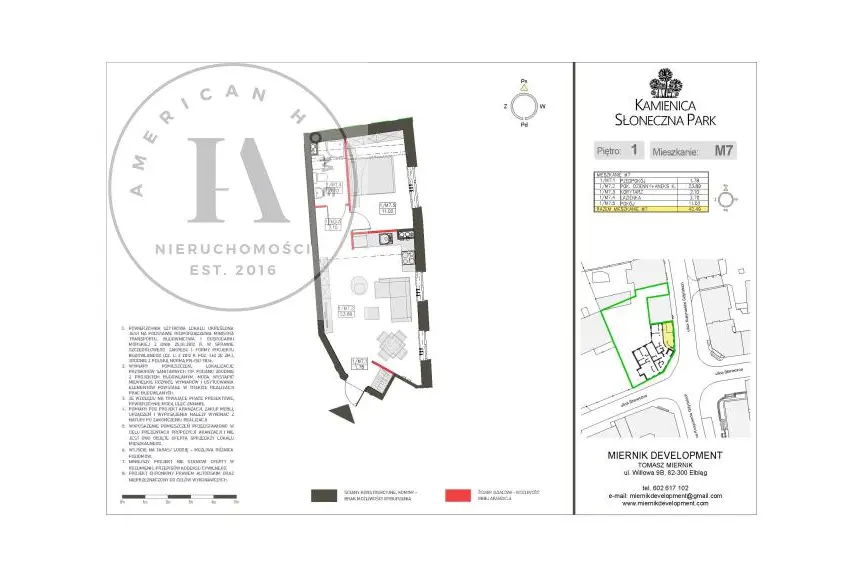 Elbląg, Słoneczna, Mieszkanie nr 7, 42,49 m²