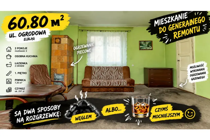 Elbląg, Ogrodowa, Mieszkanie na sprzedaż